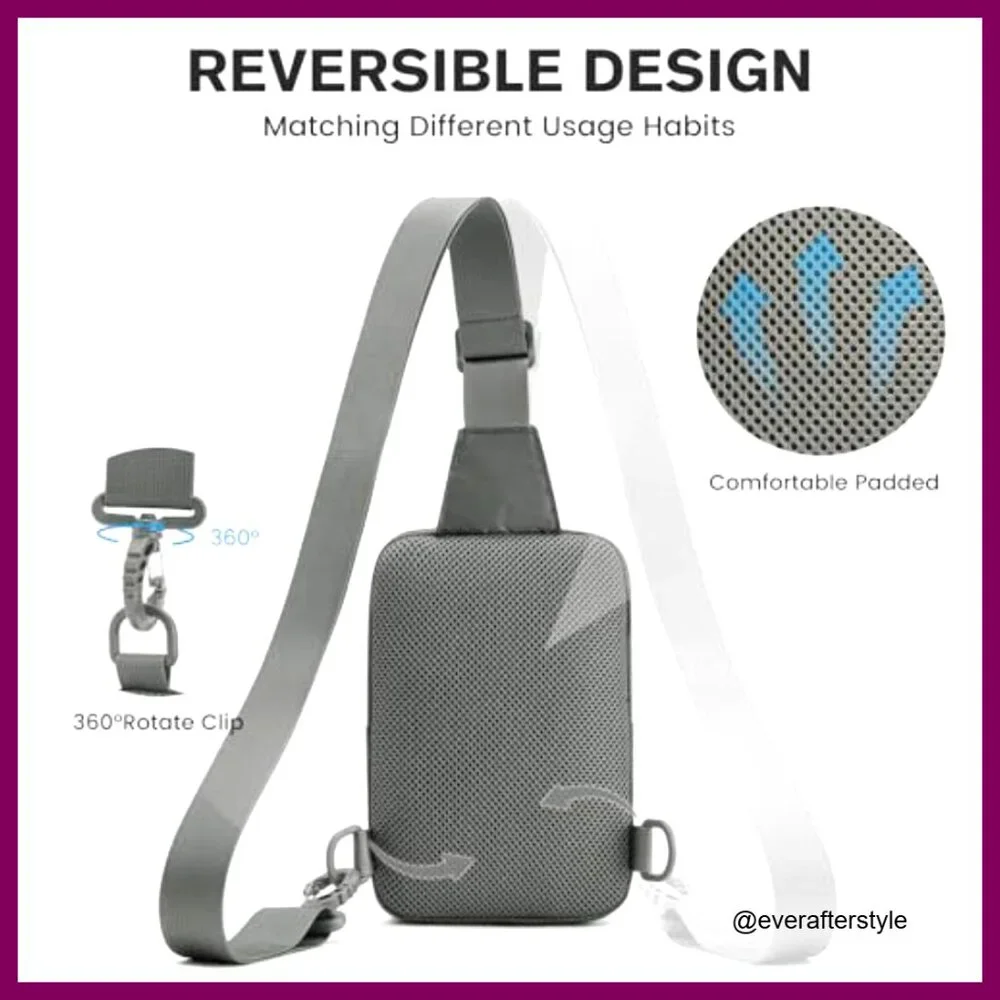 Tactical Crossbody Sling Bag Waterproof Nylon Mini EDC Shoulder Bag Compact - Picture 5 of 7